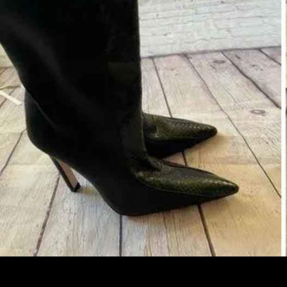 Good American Koko Snake Embossed Leather Over the Knee Boot - Picture 5 of 5